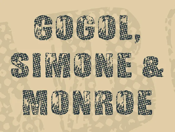 Gogol, Simone & Monroe font