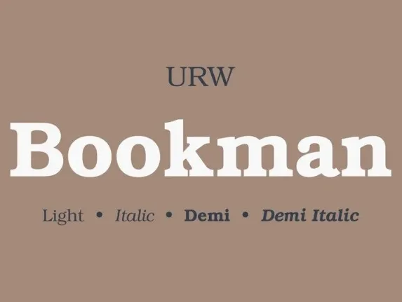 Bookman Slab Serif font