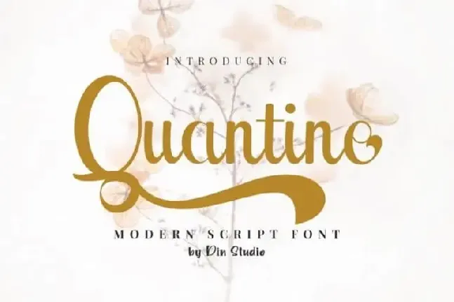 Quantine Script font