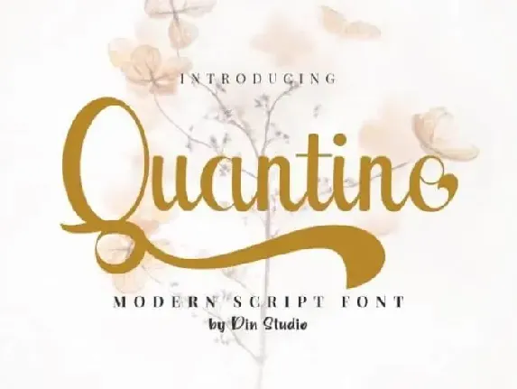 Quantine Script font