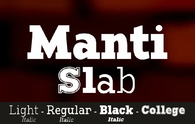 Manti Slab Family font