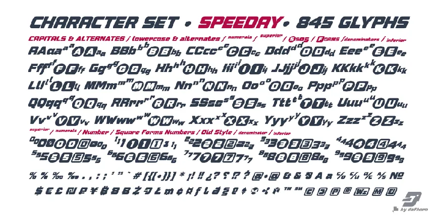 Speeday font