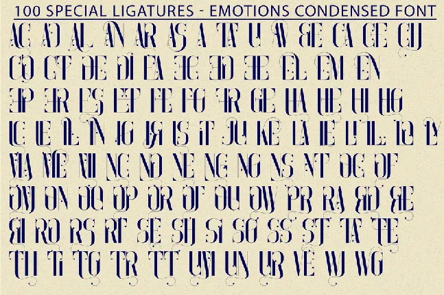 Emotions Condensed Demo font