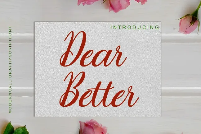 Dear Better font