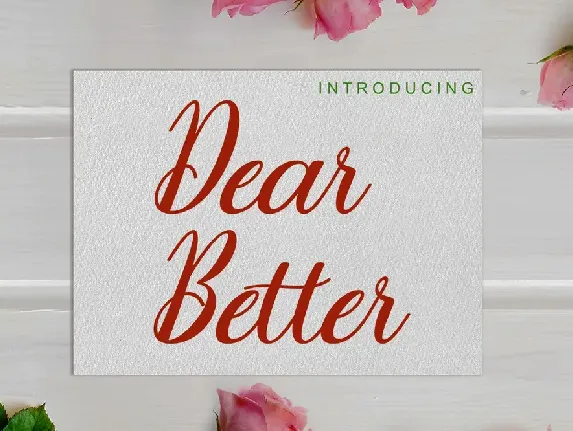 Dear Better font