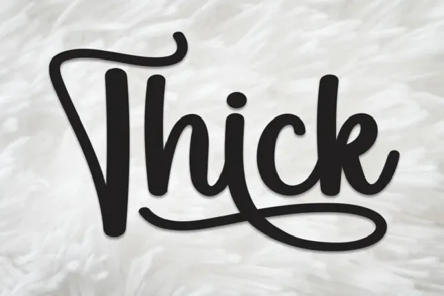 Thick Script font