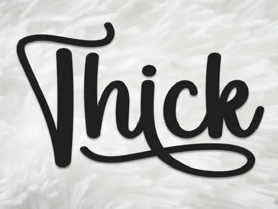 Thick Script font