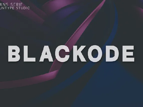 Blackode font