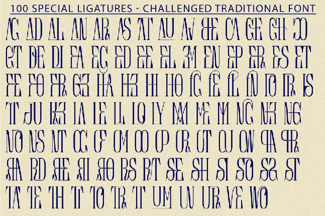 CHALLENGED TRADITIONAL DEMO font