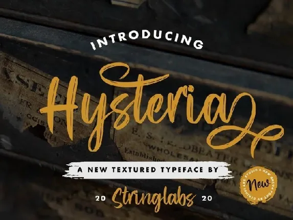 Hysteria Brush Script font