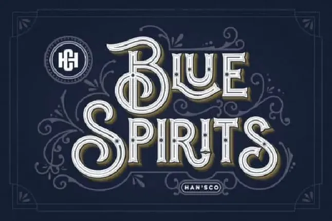 Blue Spirits Display font