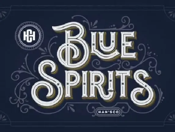 Blue Spirits Display font