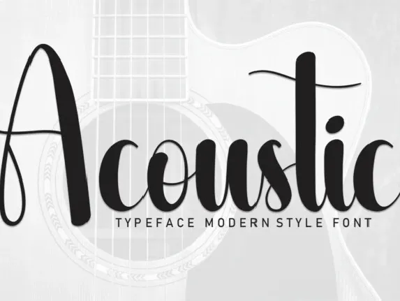 Acoustic Script font