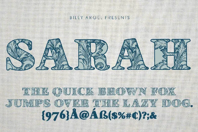 SARAH PERSONAL USE font