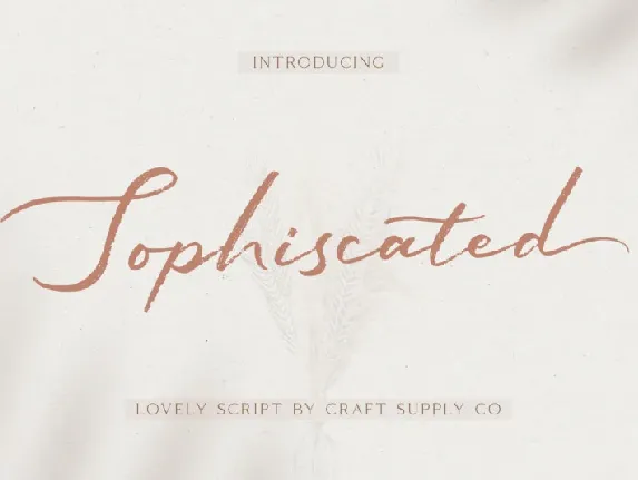 Sophiscated font