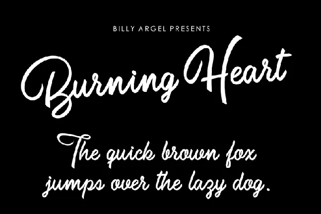 Burning Heart font