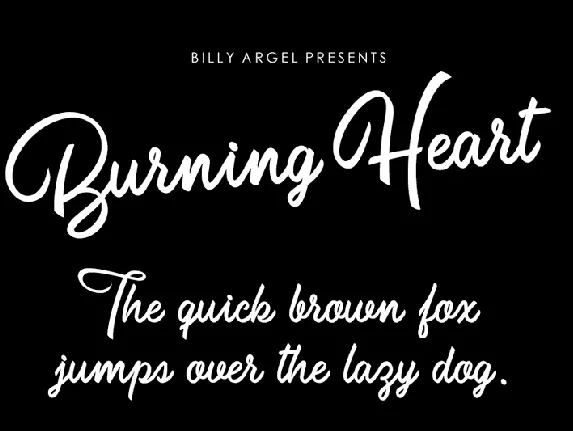 Burning Heart font