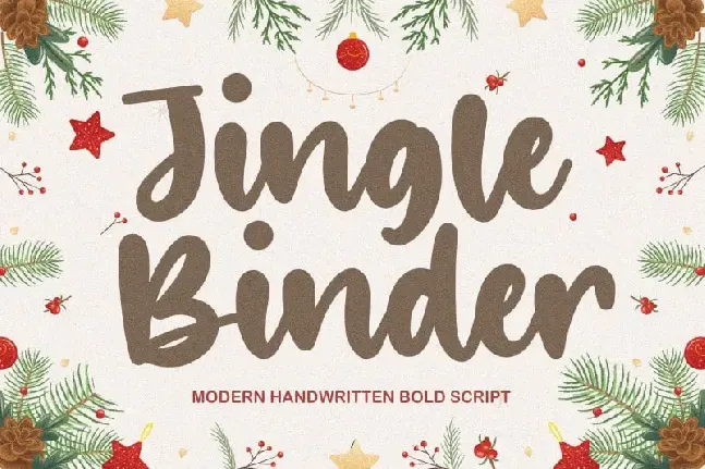 Jingle Binder Modern Handwritten Bold font