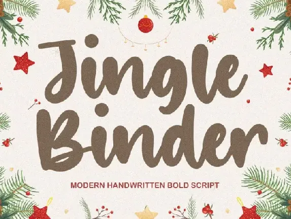 Jingle Binder Modern Handwritten Bold font