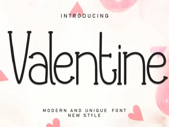 Valentine Display font