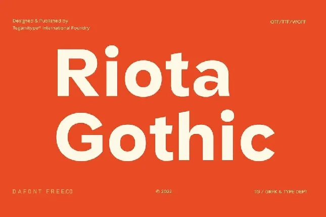 TG Riota Gothic font