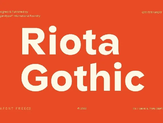 TG Riota Gothic font