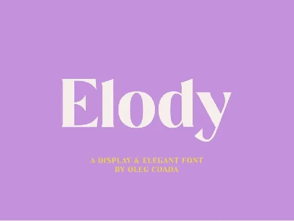 Elody font