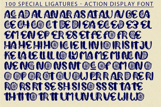 Action Display Demo font