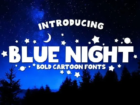 Blue Night Bold Cartoon font