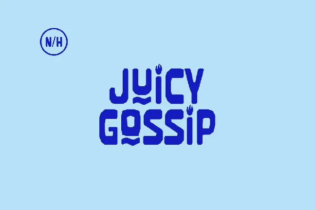 Juicy Gossip Display font