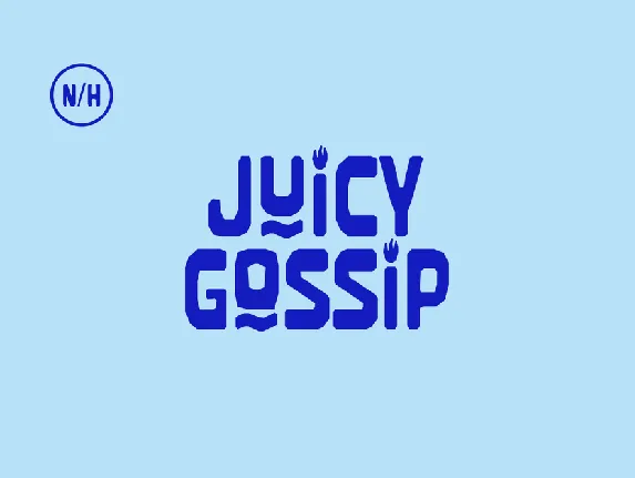 Juicy Gossip Display font