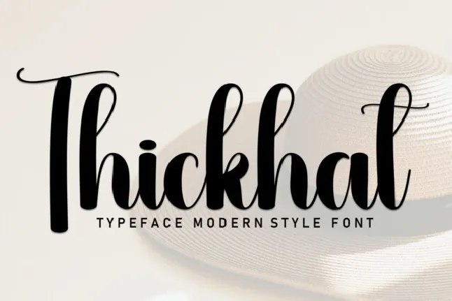 Thickhat Script font