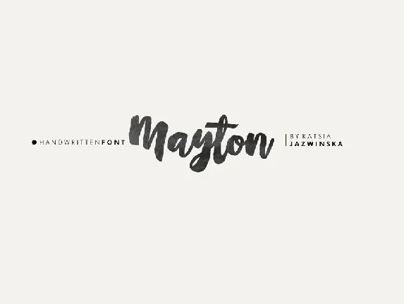 Mayton Brush Script Free font