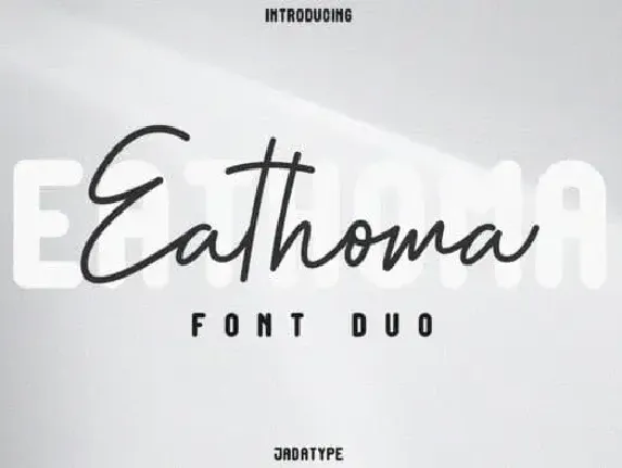 Eathoma Handwritten Duo font