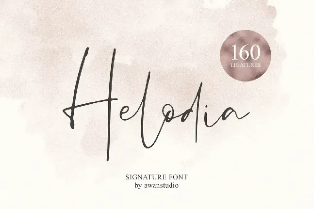 Helodia Signature font