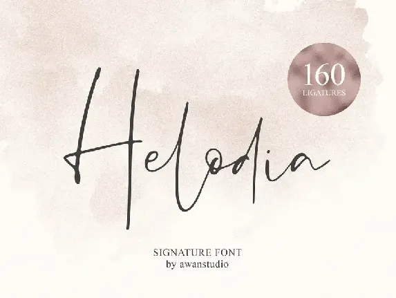 Helodia Signature font