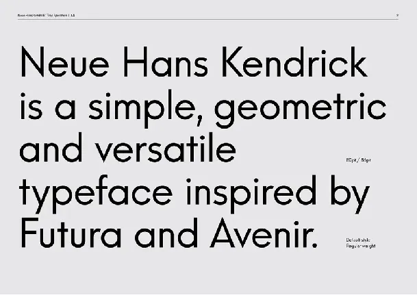 Neue Hans Kendrick font