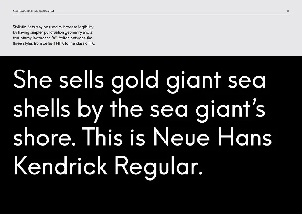 Neue Hans Kendrick font