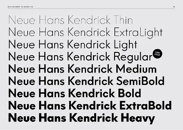 Neue Hans Kendrick font