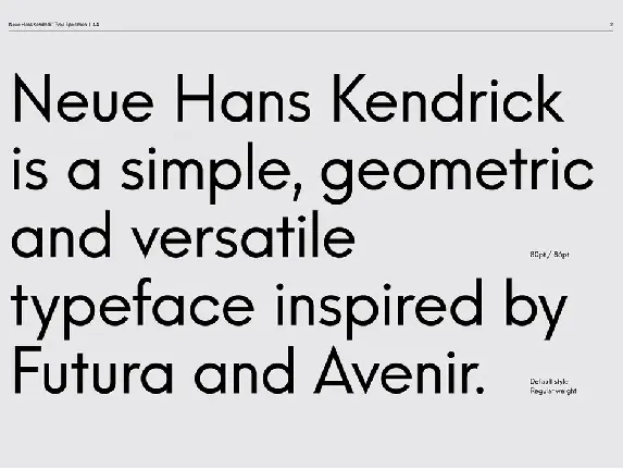 Neue Hans Kendrick font