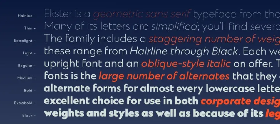 Ekster Family font