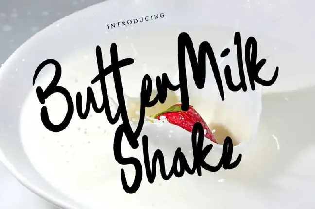 Buttermilk Shake Script font