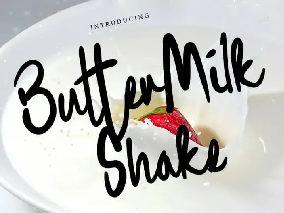 Buttermilk Shake Script font