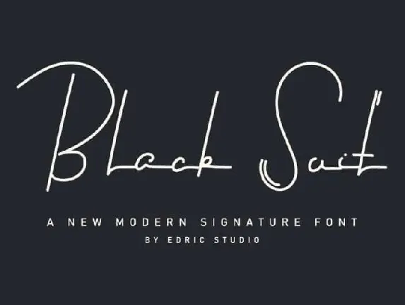 Black Suit Signature font