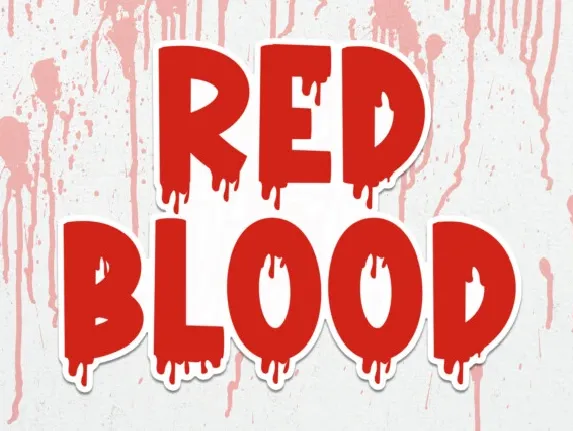 Red Blood Display font