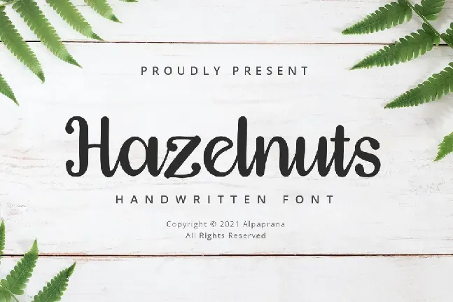 Hazelnuts font