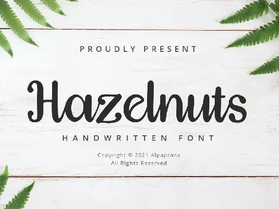 Hazelnuts font