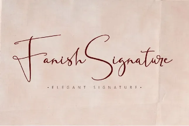 Fanish Signature font