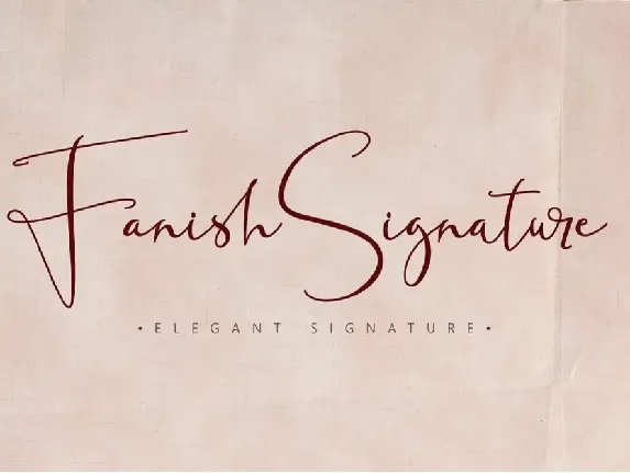 Fanish Signature font