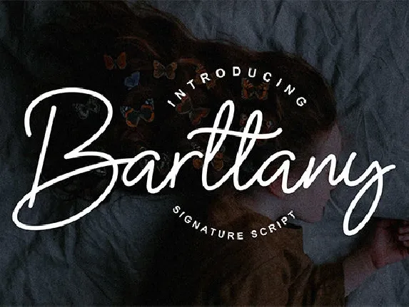 Barttany Monoline Signature font